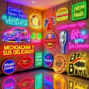 Custom Neon LED Light Sign for Advertising Fast Delivery No MOQ Dropshipping for Party Decoration